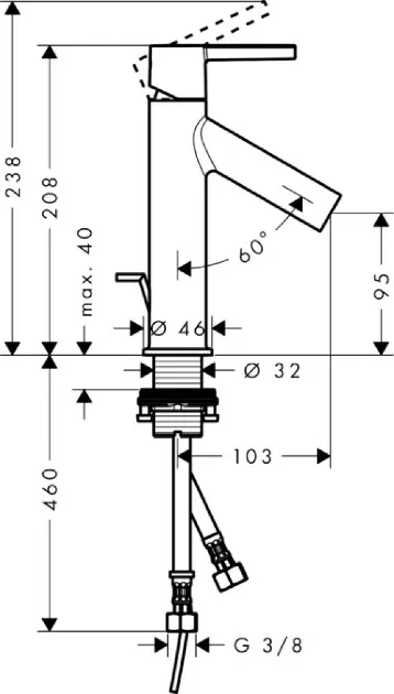 Axor - Starck - Mosdó csaptelep - 10007000 – 2. kép