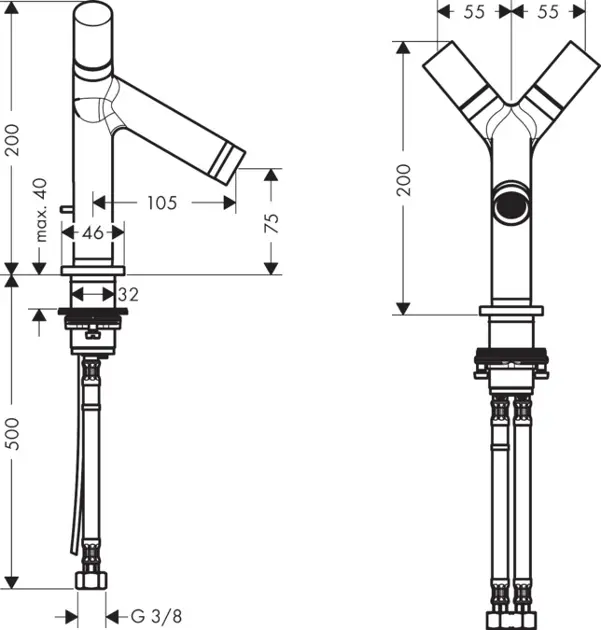 Axor - Starck - Mosdó csaptelep - 10030000 – 2. kép