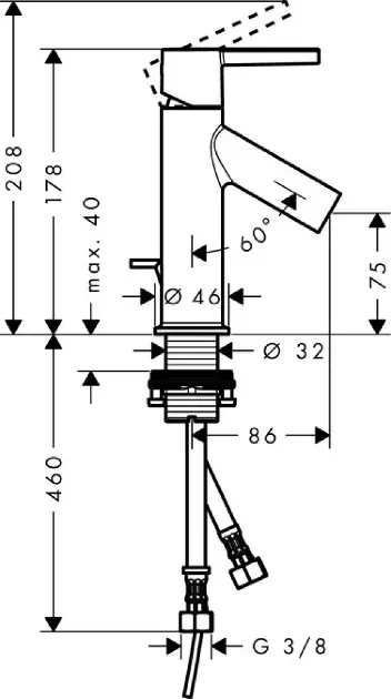 Axor - Starck - Mosdó csaptelep - 10102000 – 2. kép