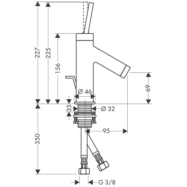 Axor - Starck - Mosdó csaptelep - 10116000 – 2. kép