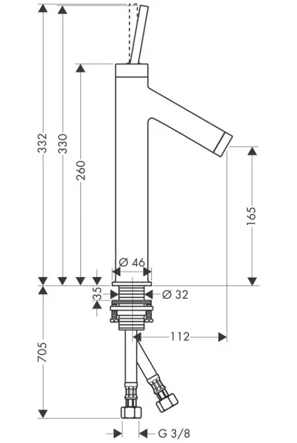 Axor - Starck - Mosdó csaptelep - 10123000 – 2. kép
