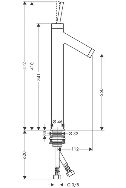 Axor - Starck - Mosdó csaptelep - 10129000 – 2. kép
