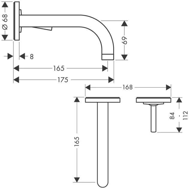 Axor - Uno - Mosdó csaptelep - 38113000 – 2. kép