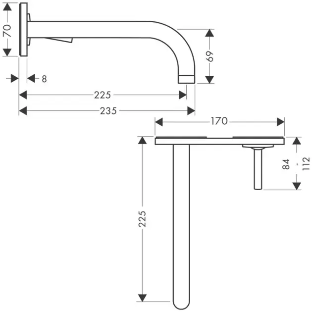 Axor - Uno - Mosdó csaptelep - 38115820 – 2. kép