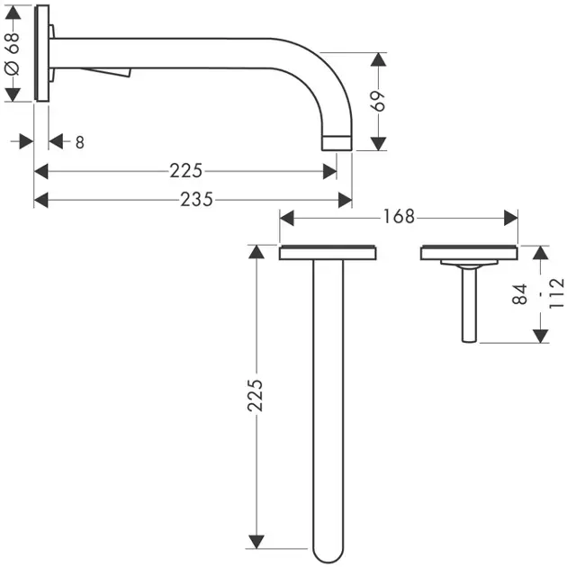 Axor - Uno - Mosdó csaptelep - 38116000 – 2. kép
