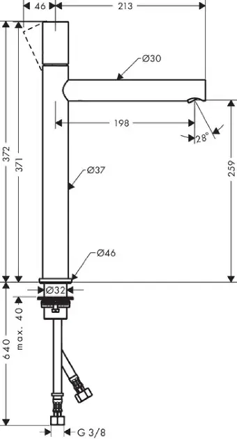 Axor - Uno - Mosdó csaptelep - 45004000 – 2. kép