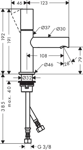 Axor - Uno - Mosdó csaptelep - 45005820 – 2. kép