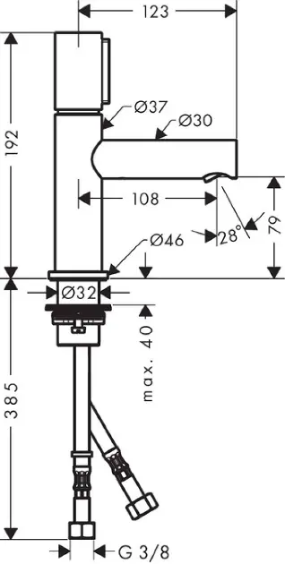 Axor - Uno - Mosdó csaptelep - 45015000 – 2. kép