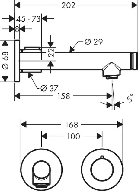 Axor - Uno - Mosdó csaptelep - 45112820 – 2. kép