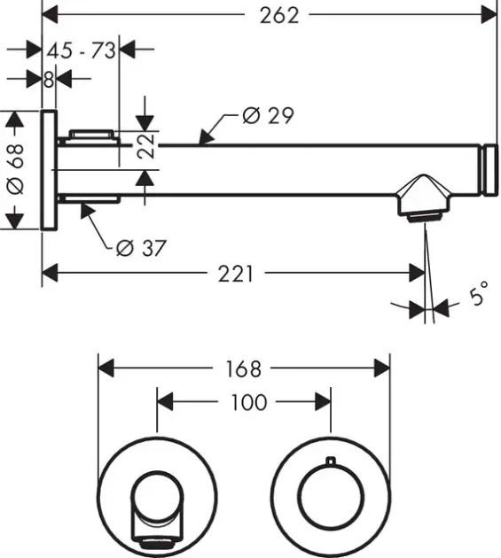 Axor - Uno - Mosdó csaptelep - 45113820 – 2. kép