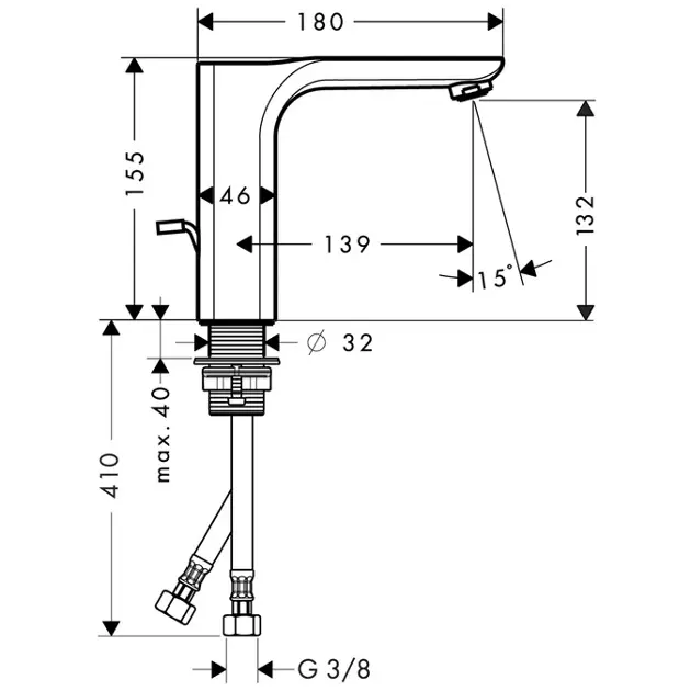 Axor - Urquiola - Mosdó csaptelep - 11020000 – 2. kép