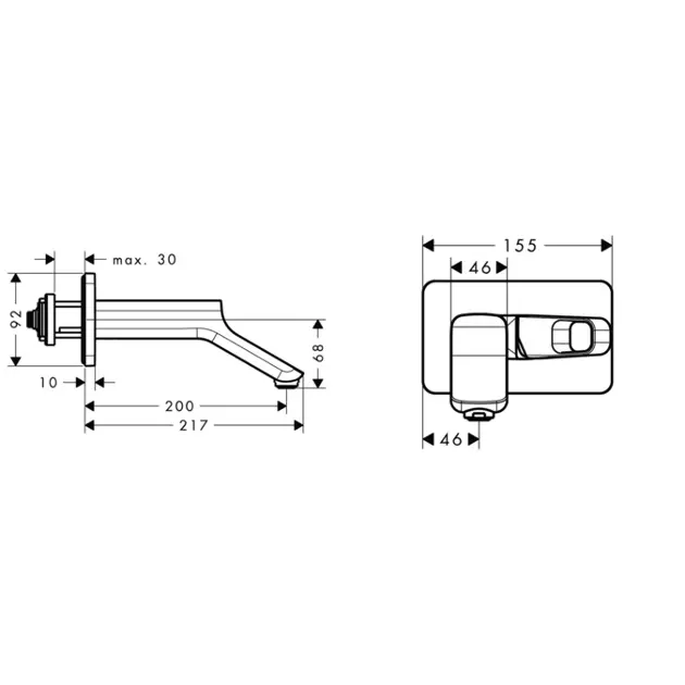 Axor - Urquiola - Mosdó csaptelep - 11026000 – 2. kép