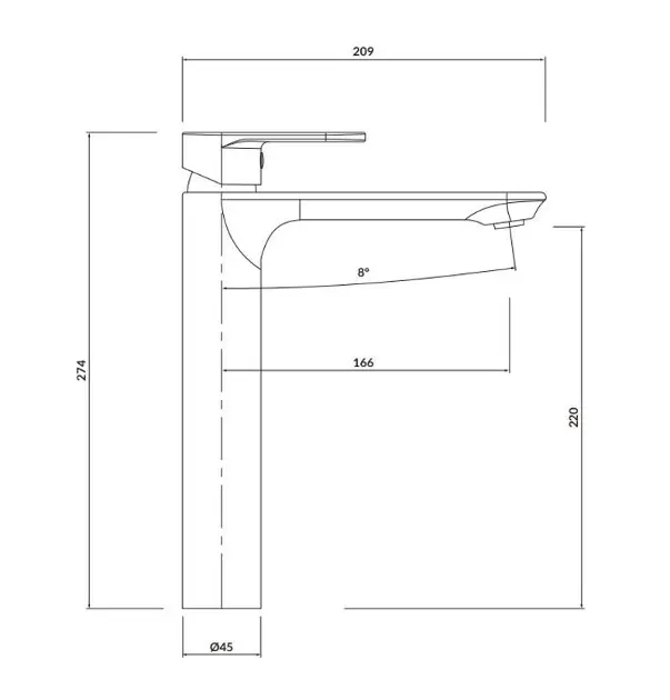Cersanit - Crea - Mosdó csaptelep - S951-335 – 2. kép