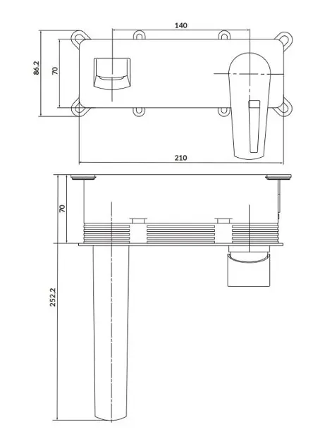 Cersanit - Mille - Mosdó csaptelep - S951-357 – 2. kép