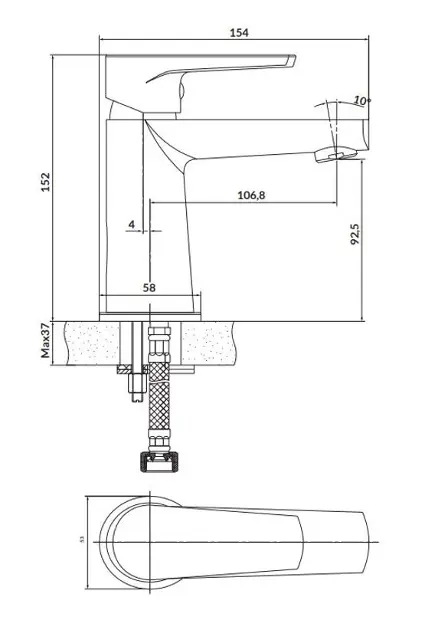 Cersanit - Moduo - Mosdó csaptelep - S951-362 – 2. kép