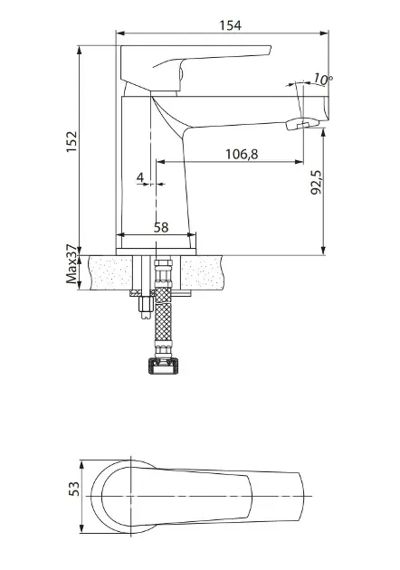 Cersanit - Moduo - Mosdó csaptelep - S951-584 – 2. kép