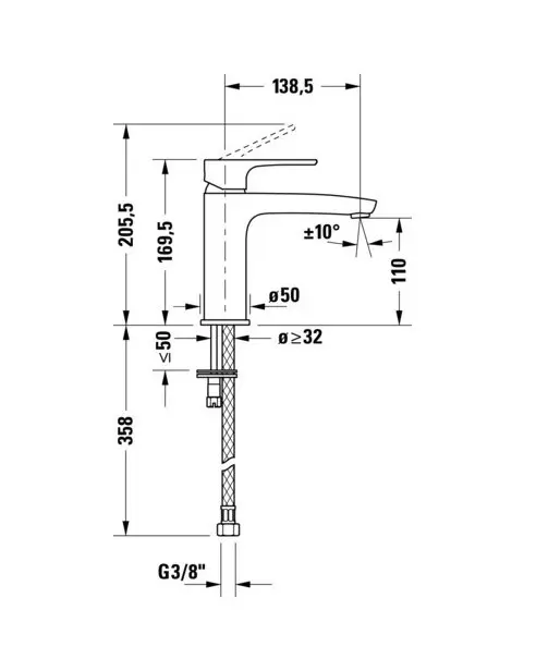 Duravit - B.1 - Mosdó csaptelep - B11023002010 – 2. kép