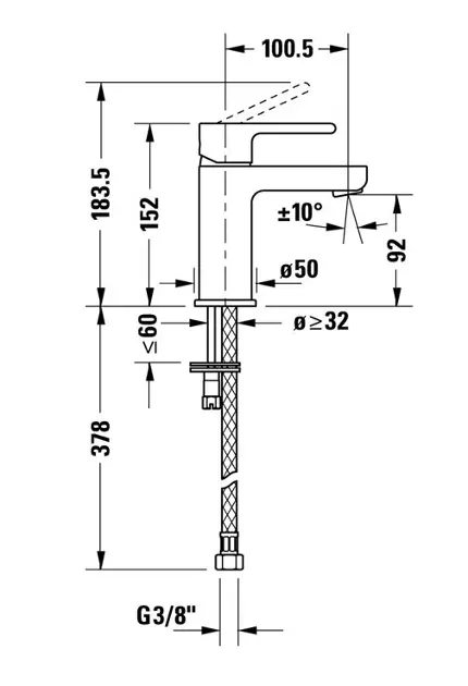 Duravit - B.2 - Mosdó csaptelep - B21010002010 – 2. kép