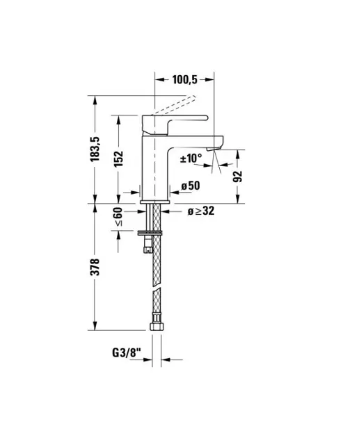 Duravit - B.2 - Mosdó csaptelep - B21013002010 – 2. kép