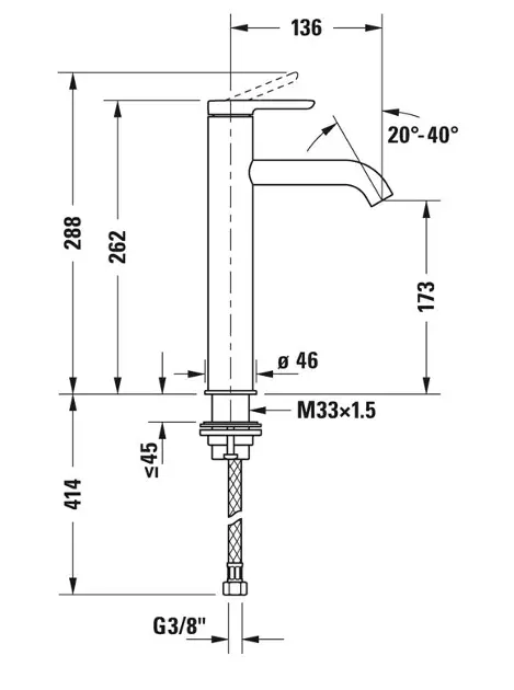 Duravit - C.1 - Mosdó csaptelep - C11030002010 – 2. kép