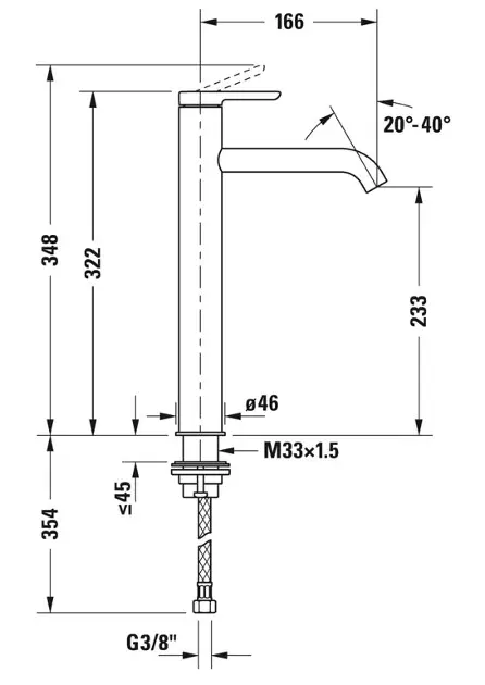 Duravit - C.1 - Mosdó csaptelep - C11040002046 – 2. kép