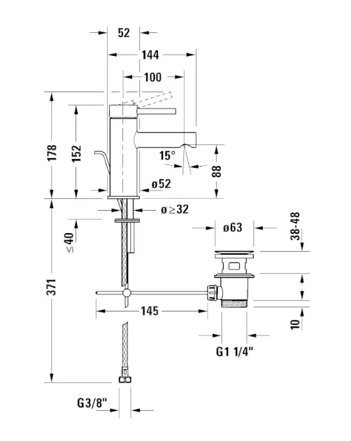Duravit - Circle - Mosdó csaptelep - CE1010001010 – 2. kép