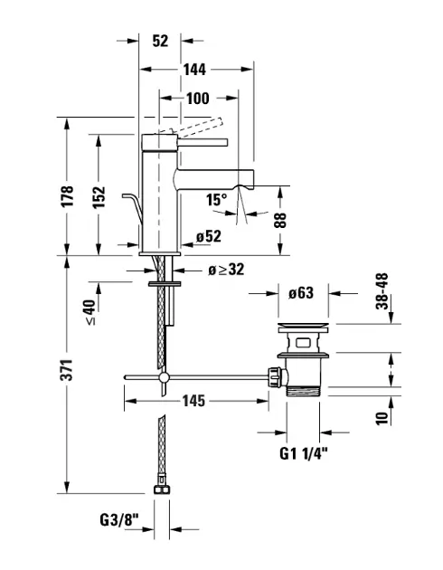 Duravit - Circle - Mosdó csaptelep - CE1011001010 – 2. kép