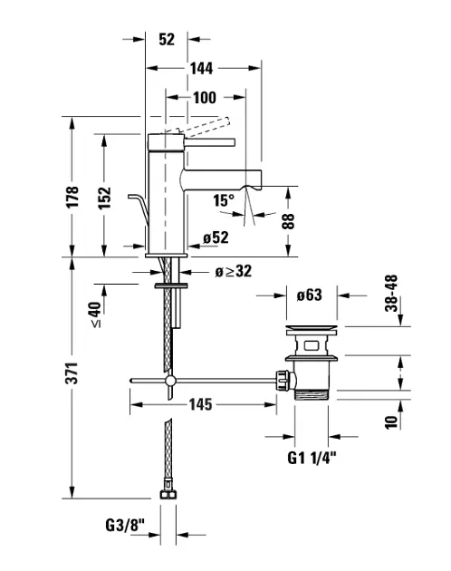Duravit - Circle - Mosdó csaptelep - CE1012001010 – 2. kép