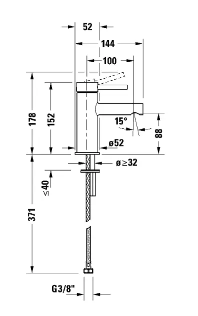 Duravit - Circle - Mosdó csaptelep - CE1012002010 – 2. kép