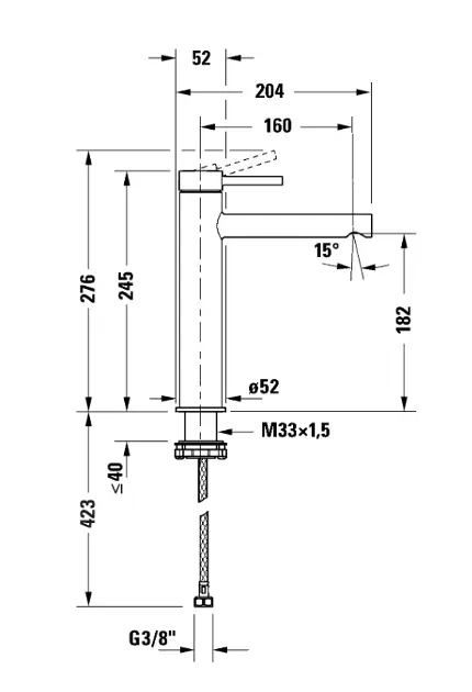 Duravit - Circle - Mosdó csaptelep - CE1030002010 – 2. kép