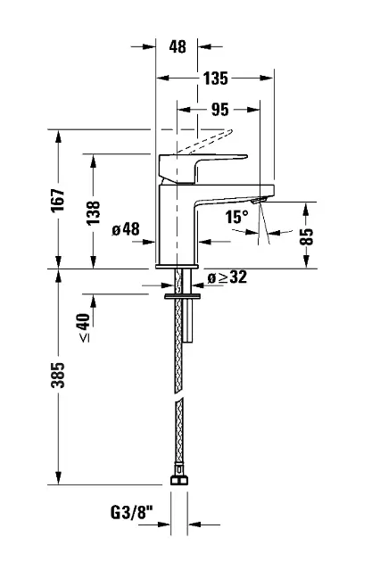 Duravit - Manhattan - Mosdó csaptelep - MH1010002046 – 2. kép