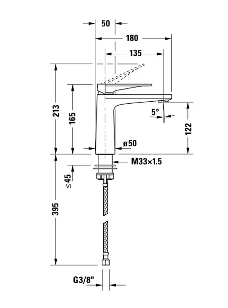 Duravit - Tulum - Mosdó csaptelep - TU1020002010 – 2. kép