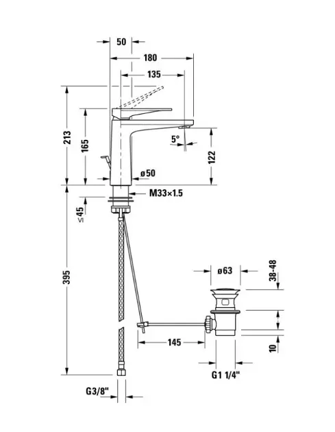 Duravit - Tulum - Mosdó csaptelep - TU1021001046 – 2. kép