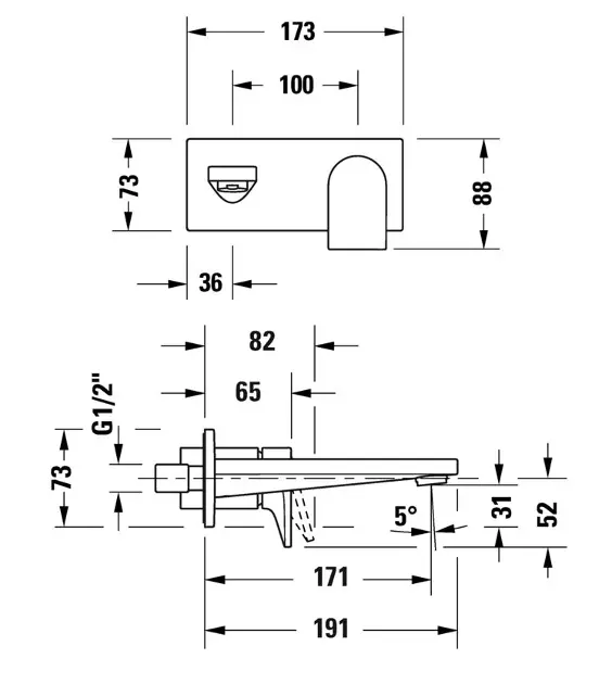 Duravit - Tulum - Mosdó csaptelep - TU1070004046 – 2. kép