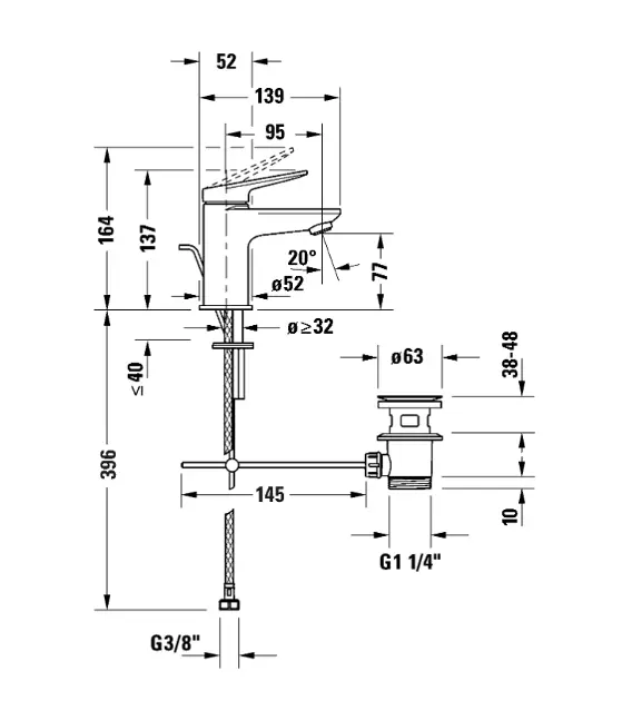 Duravit - Wave - Mosdó csaptelep - WA1010001046 – 2. kép