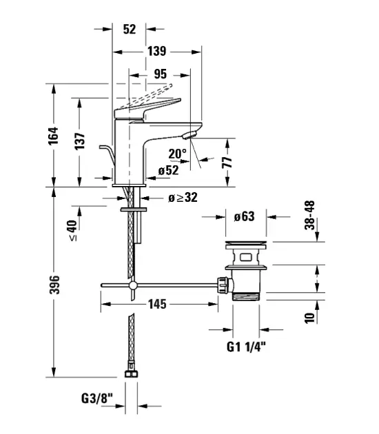 Duravit - Wave - Mosdó csaptelep - WA1011001010 – 2. kép