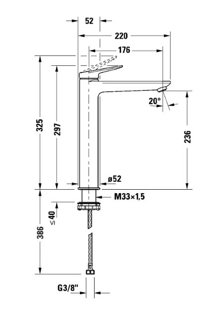 Duravit - Wave - Mosdó csaptelep - WA1040002010 – 2. kép