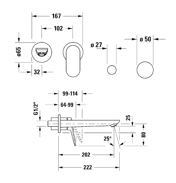 Duravit - Wave - Mosdó csaptelep - WA1070004070 – 2. kép
