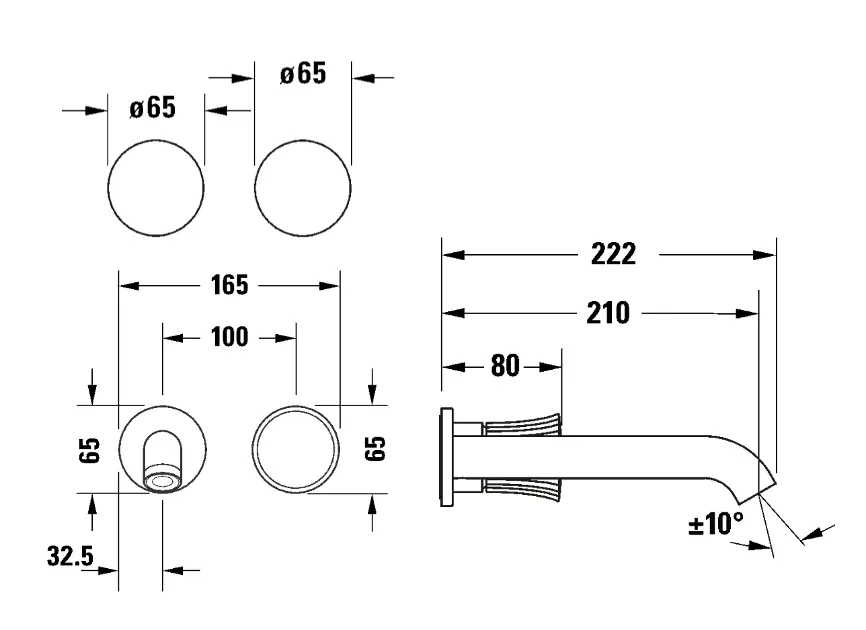 Duravit - White Tulip - Mosdó csaptelep - WT1070004010 – 2. kép