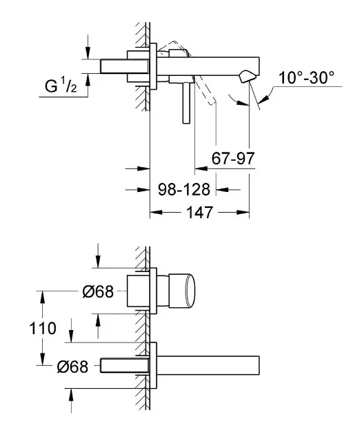 Grohe - Concetto - Mosdó csaptelep - 19575001 – 2. kép