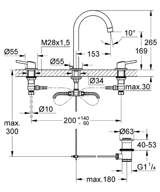 Grohe - Concetto - Mosdó csaptelep - 20216001 – 2. kép