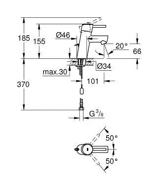 Grohe - Concetto - Mosdó csaptelep - 3220610E – 2. kép