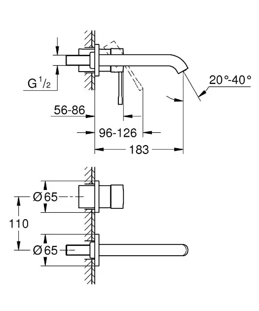 Grohe - Essence - Mosdó csaptelep - 19408001 – 2. kép