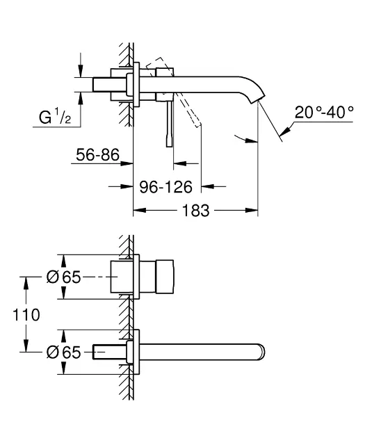 Grohe - Essence - Mosdó csaptelep - 19408GL1 – 2. kép