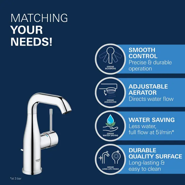 Grohe - Essence - Mosdó csaptelep - 23463001 – 6. kép