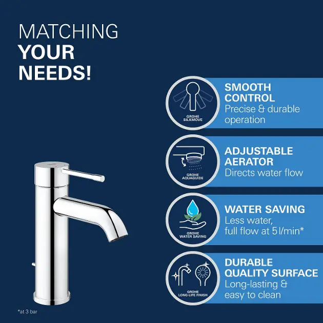 Grohe - Essence - Mosdó csaptelep - 23589001 – 8. kép