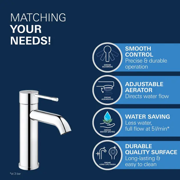 Grohe - Essence - Mosdó csaptelep - 23590001 – 5. kép
