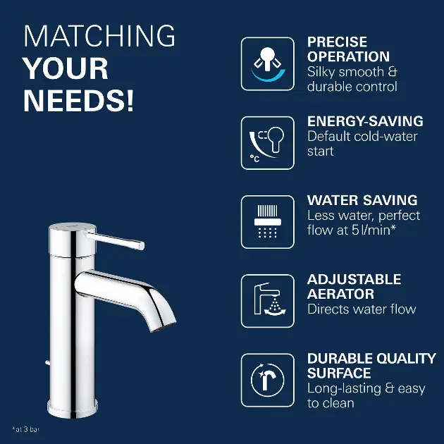 Grohe - Essence - Mosdó csaptelep - 23591001 – 6. kép