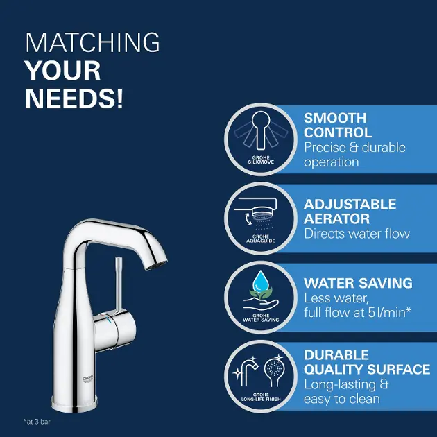 Grohe - Essence - Mosdó csaptelep - 23798001 – 5. kép