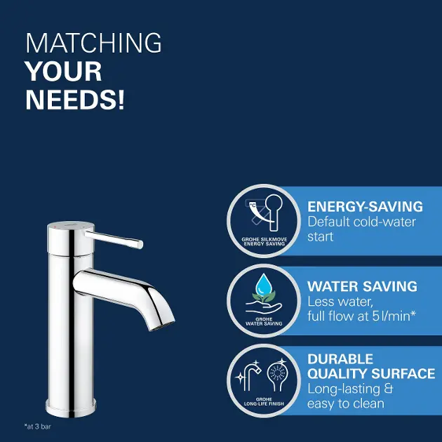 Grohe - Essence New - Mosdó csaptelep - 23797001 – 5. kép